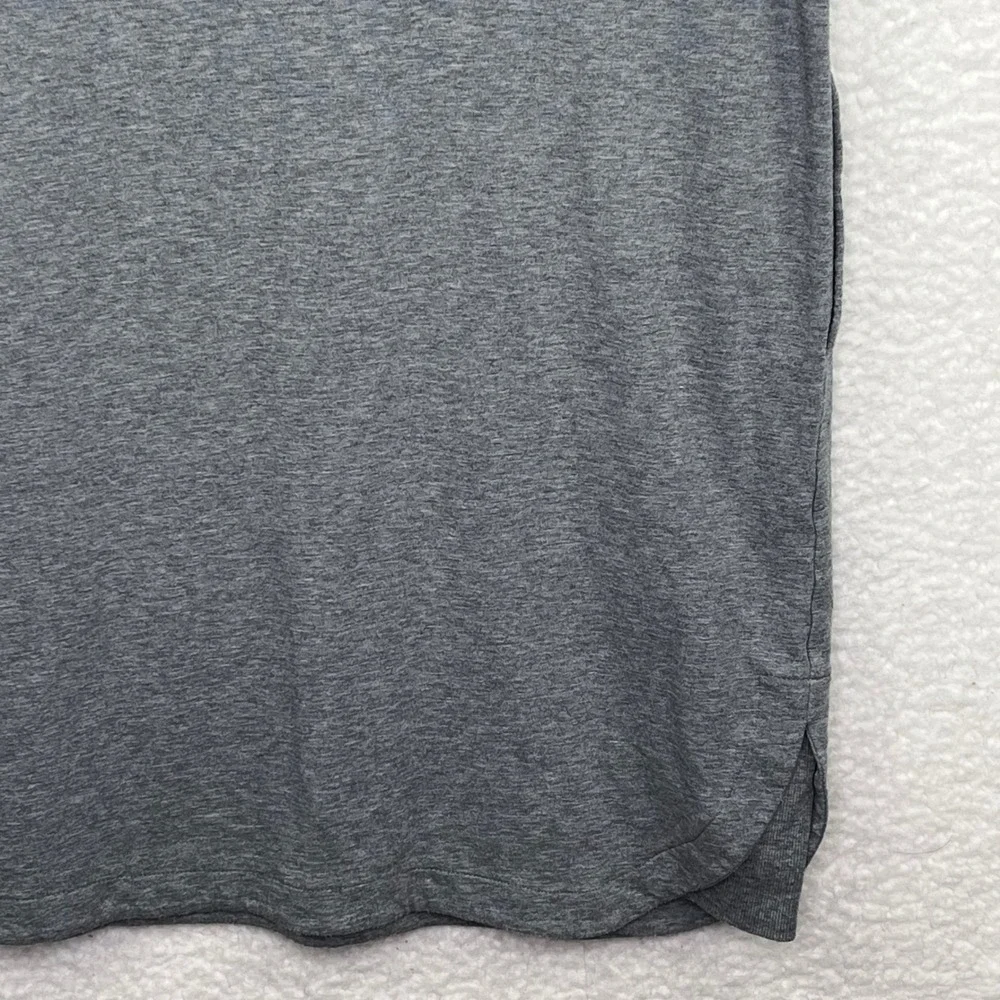 J. Jill Grey Sleeveless Shift Dress Women's L Crew Neck Pockets Pima Cotton